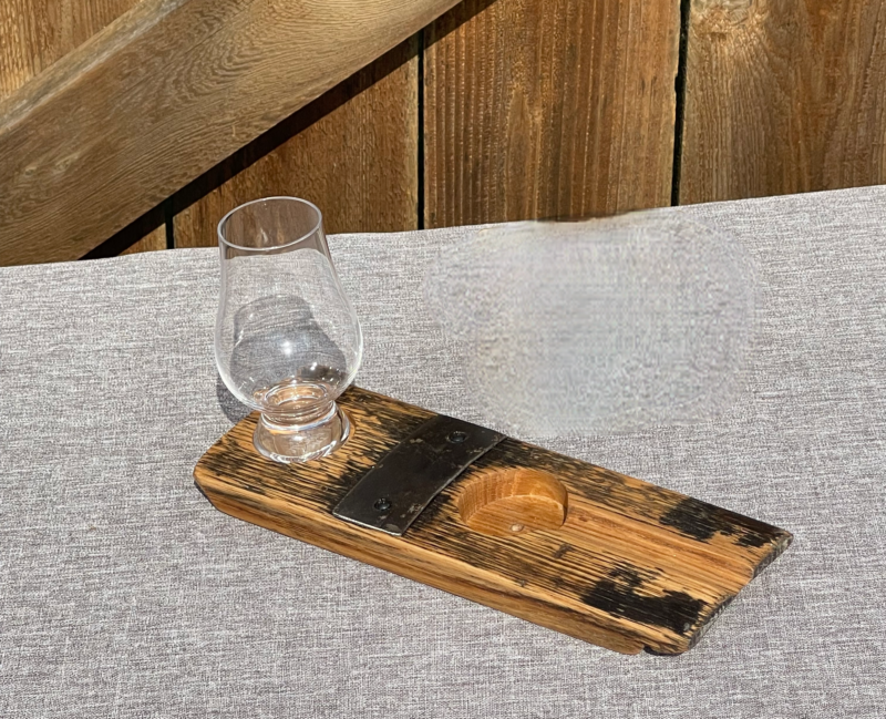 Cigar Holder - With Bourbon Glass